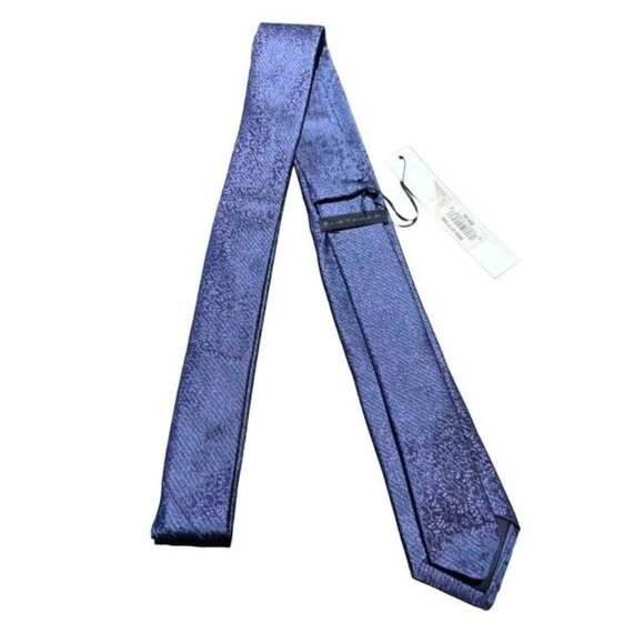 Elie Tahari Mens Purple Textured Silk Tie Made In USA 100% Silk - Picture 2 of 6